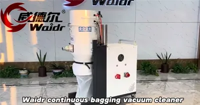 Extrator de poeira industrial saco sem fim