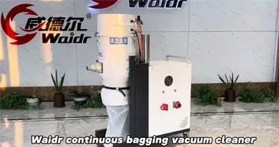 Extrator de poeira industrial saco sem fim